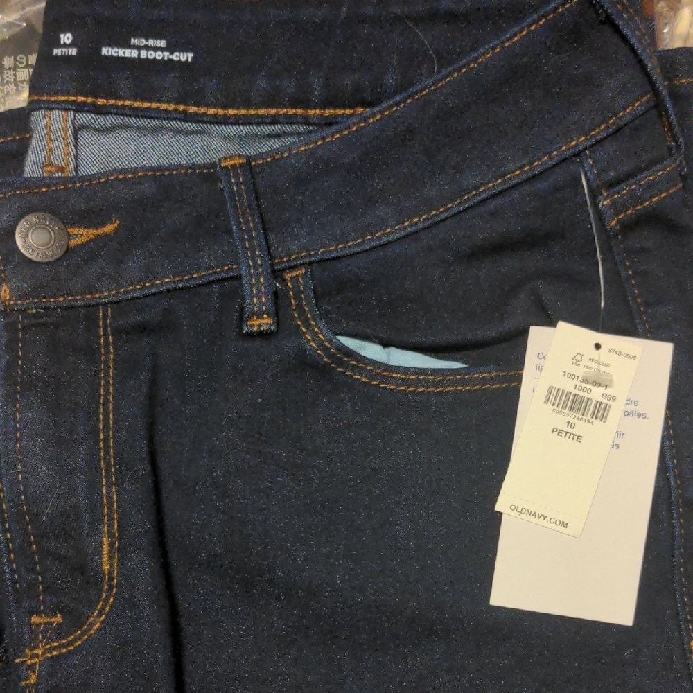 Old Navy Mid Rise Blue Boot Cut Jeans with Classic Fit